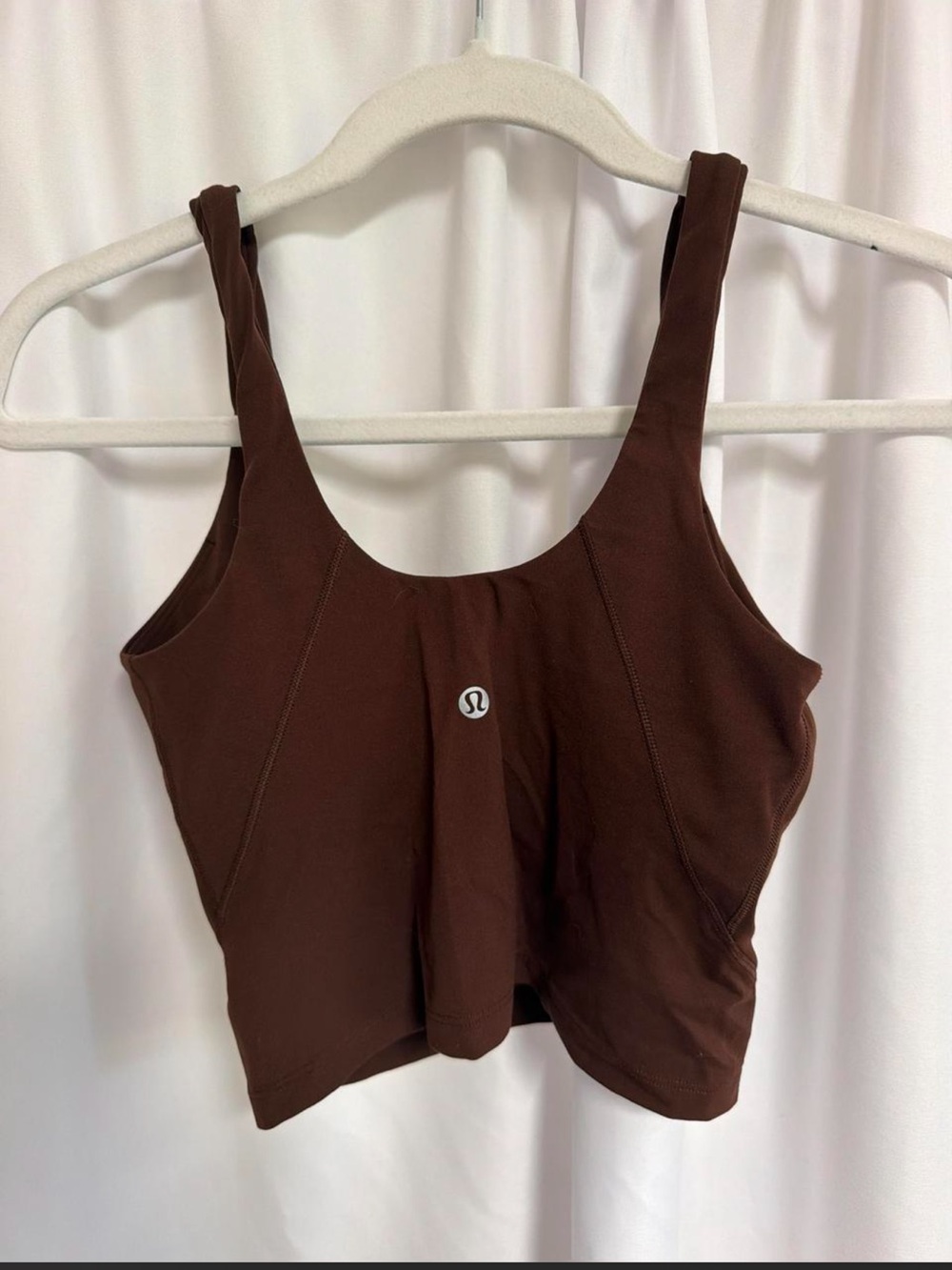 lululemon athletica Brown Scoop Neck Crop Tank